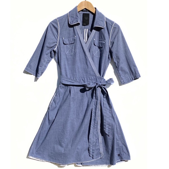 G-Star Dresses & Skirts - RAW G-STAR COLLECT LINE Women’s Chambray Wrap Dress Size Medium